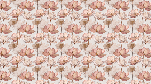 Papier peint fleurs Motif de fleurs roses et blanches