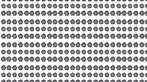 Papier peint fleurs noires Motif répétitif de fleurs stylisées sur fond blanc