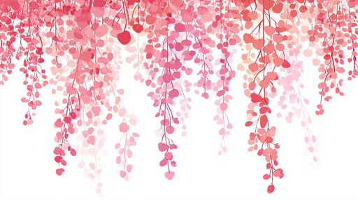 Papier peint fleurs roses Branches délicates et teintes douces