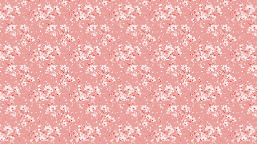 Papier peint fleurs roses Motif délicat de fleurs blanches sur fond rose pastel