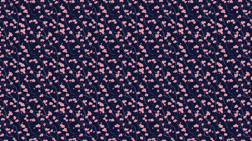 Papier peint fleurs roses sur fond bleu Un motif aérien plein de délicatesse