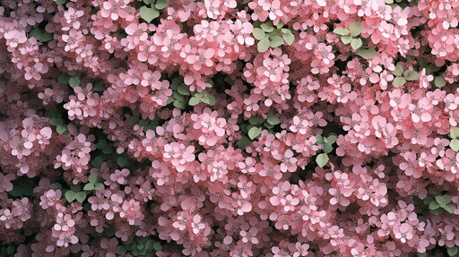 Papier peint fleurs roses Tapis de fleurs délicates et feuillage vert