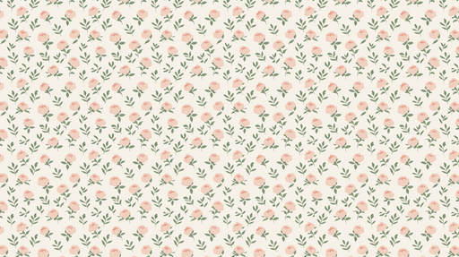 Papier peint fleurs roses Un délicat motif de roses et feuilles vertes sur fond crème