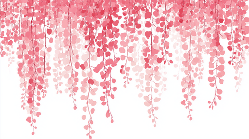 Papier peint fleurs roses Vignes délicates et légères