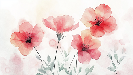 Papier peint fleurs sauvages Douceur et pastel