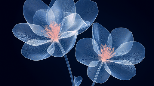 Papier peint fleurs translucides Élégance moderne et apaisante