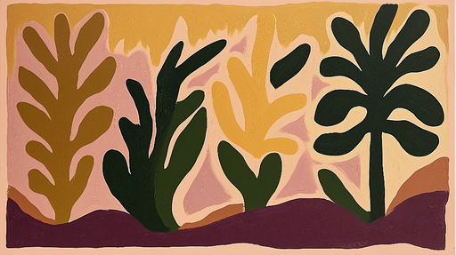 Papier peint fleurs Trio de plantation pastel