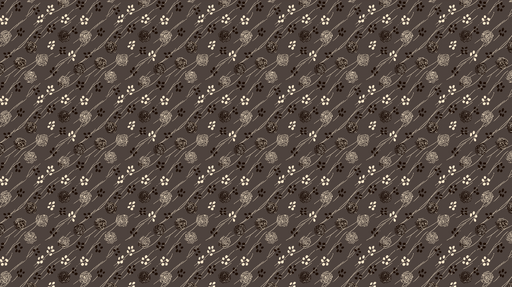 Papier peint fleurs vintage Motif délicat de roses et feuillages sur fond marron