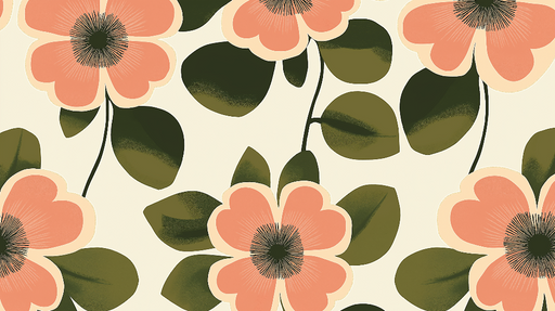 Papier peint fleurs vintage Motif floral au toucher délicat