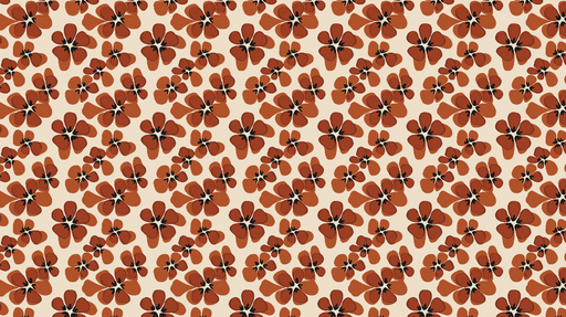 Papier peint fleurs vintage Motifs floraux en teintes terreuses sur fond crémeux