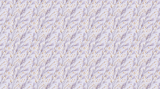 Papier peint fleurs violettes Motif de branches florales sur fond lilas