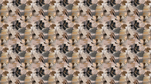 Papier peint floral abstrait Fleurs délicates sur fond texturé aux nuances neutres