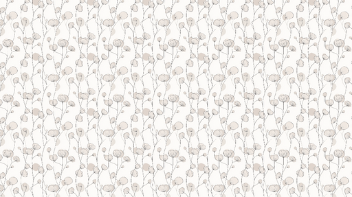 Papier peint floral abstrait Motifs de bourgeons sur fond clair