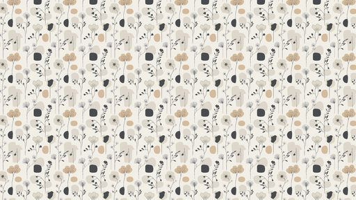 Papier peint floral abstrait Motifs de fleurs délicates avec des formes organiques