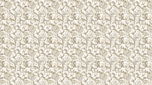 Papier peint floral baroque Motifs floraux délicats en beige et doré sur fond clair