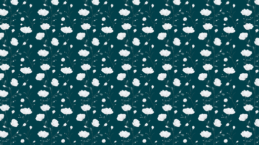 Papier peint floral blanc sur fond bleu Éclat de fleurs sur fond profond et apaisant