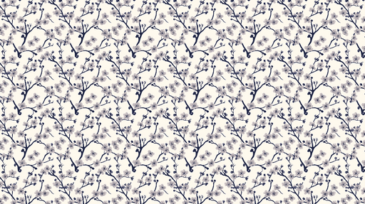 Papier peint floral bleu Branche de fleurs délicates sur fond clair