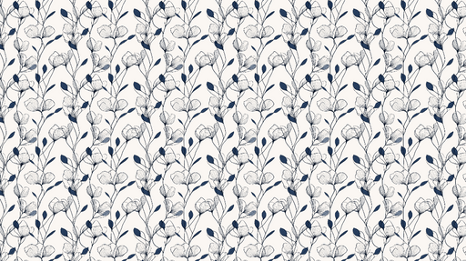 Papier peint floral bleu marine Élégance des fleurs vintage sur fond clair