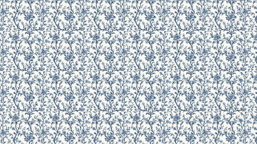 Papier peint floral bleu Motif de fleurs entrelacées sur fond clair