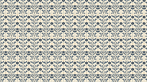 Papier peint floral bleu Motif de fleurs et feuilles élégantes sur fond clair