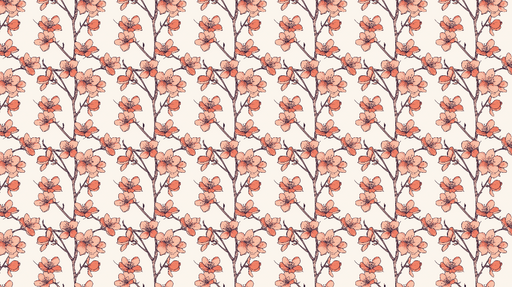 Papier peint floral Branches fleuries avec des fleurs délicates