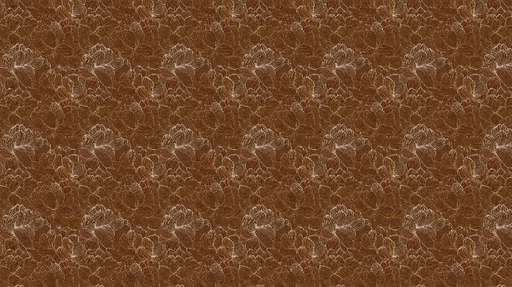 Papier peint floral chocolat Motif délicat de fleurs blanches sur fond marron