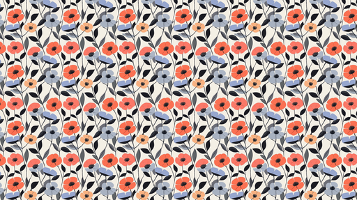 Papier peint floral coloré Motif de fleurs éclatantes sur fond clair