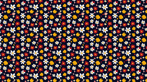 Papier peint floral coloré Motif de fleurs éclatantes sur fond noir profond