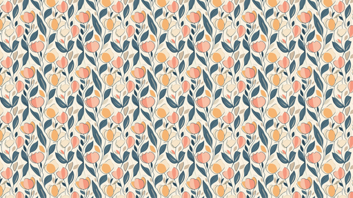 Papier peint floral coloré Motif élégant de tulipes et de feuilles sur fond clair
