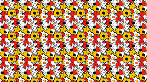 Papier peint floral coloré Motif joyeux de fleurs aux teintes vives