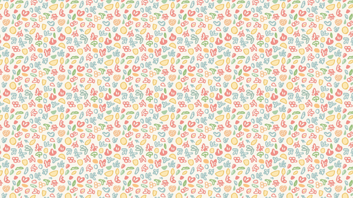 Papier peint floral coloré Motifs d'éléments botaniques variés en pastels
