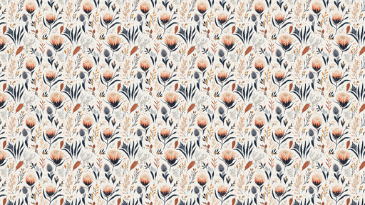 Papier peint floral coloré Motifs de fleurs et feuillages vibrants sur fond clair