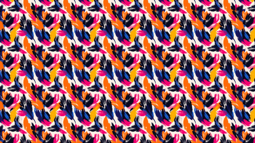 Papier peint floral coloré Motifs éclatants de fleurs chaudes et feuillages vibrants