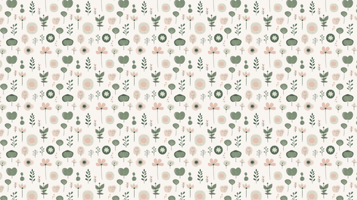 Papier peint floral délicat Motifs de fleurs et feuilles sur fond clair