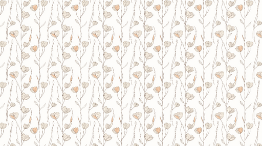 Papier peint floral délicat Motifs de fleurs pastel sur fond clair