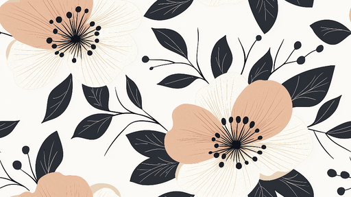 Papier peint floral Design élégant avec des fleurs délicates