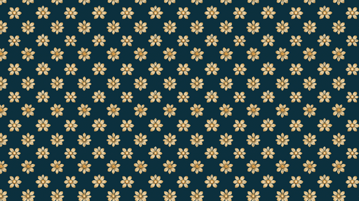 Papier peint floral doré Fleurs délicates dorées sur fond bleu nuit