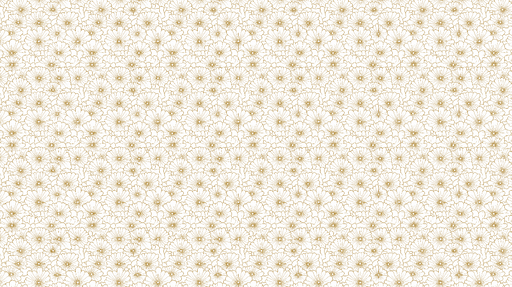 Papier peint floral doré Motif de fleurs sur fond clair