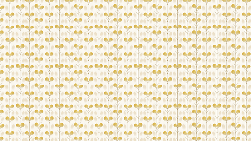 Papier peint floral doré Motifs de feuilles dorées sur fond crème