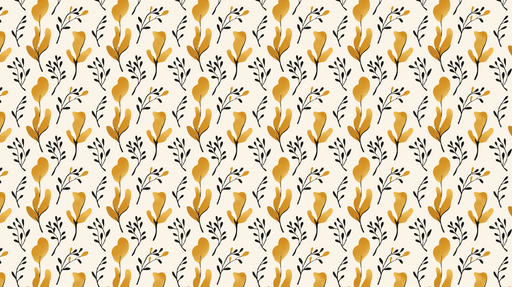 Papier peint floral doré Motifs organiques aux reflets dorés sur fond crème