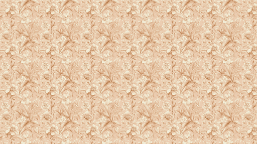 Papier peint floral doux Motifs de fleurs et feuilles en tons beige et crème