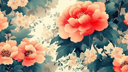 Papier peint floral Éblouissant motif de fleurs en aquarelle