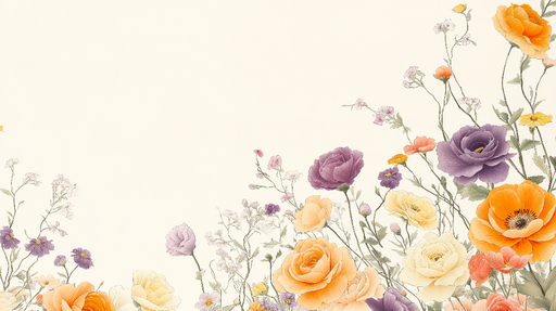 Papier peint floral Éclat de couleurs et délicatesse