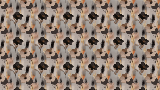 Papier peint floral élégant Fleurs aux teintes douces sur fond texturé