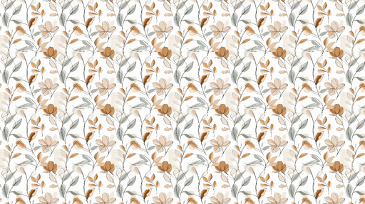 Papier peint floral élégant Fleurs et feuillages aux teintes douces