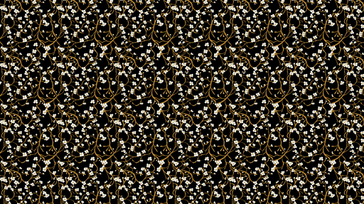 Papier peint floral élégant Motif de fleurs blanches sur fond noir