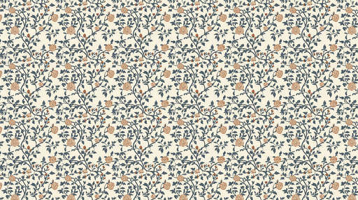 Papier peint floral Élégant motif de fleurs et branches sur fond crème