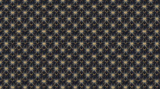 Papier peint floral élégant Motif velouté aux fleurs dorées sur fond noir