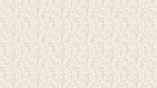Papier peint floral élégant Motifs de fleurs délicates sur fond beige
