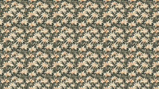 Papier peint floral élégant Motifs de fleurs délicates sur fond vert